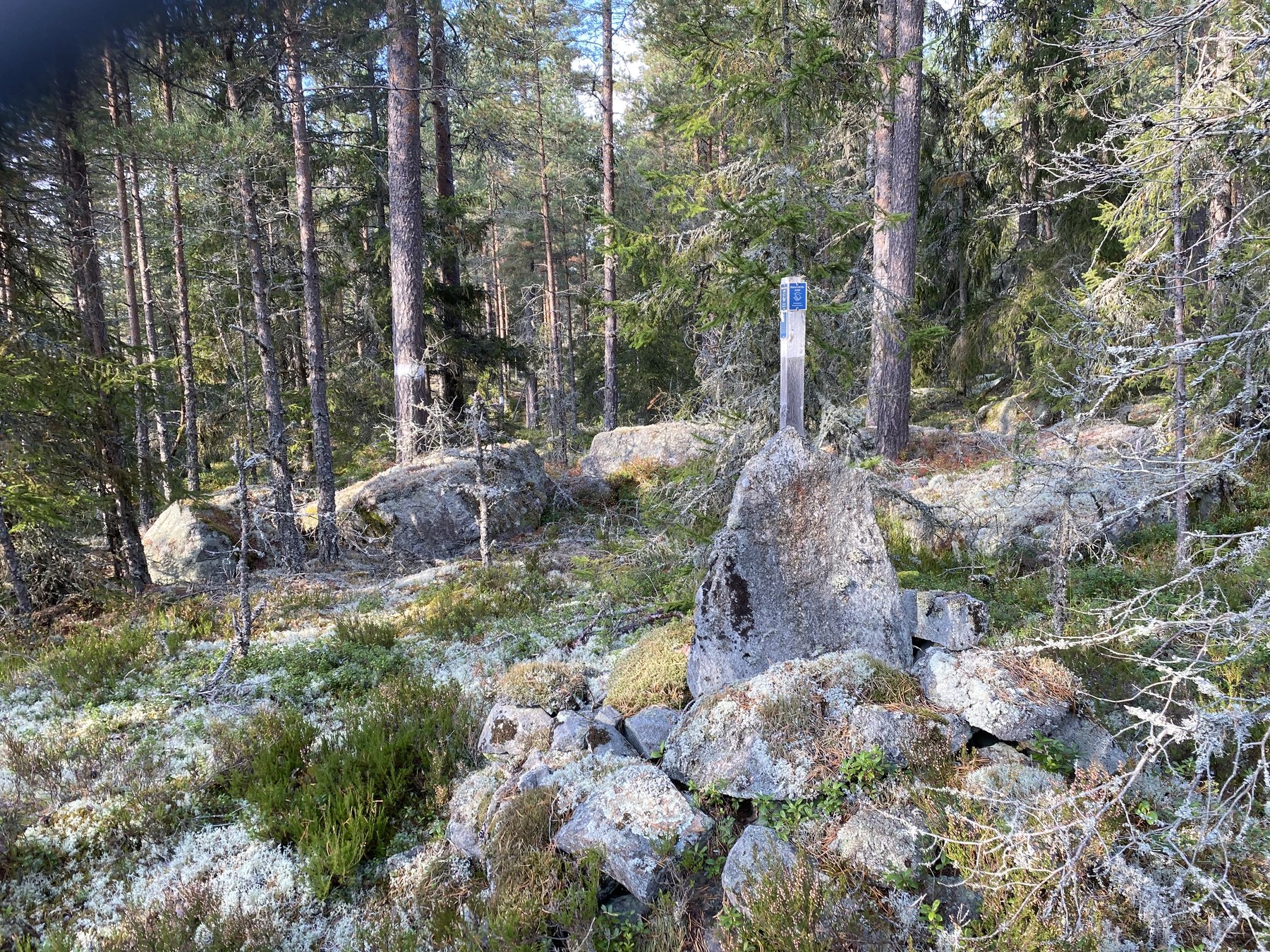 Länsgränsmärke vid Byggebergen